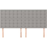  Posteljno vzglavje 4 kosa svetlo siv 80x5x78/88 cm blago, (20934046) | Shoptok.si