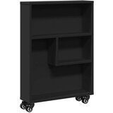 vidaXL Uska kolica za pohranu crna 48x13x68 cm od konstruiranog drva | shoptok.hr