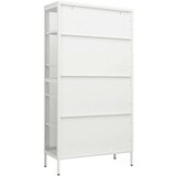 vidaXL Ormarić za izlaganje bijeli 90x40x180 cm čelik i kaljeno staklo | shoptok.hr