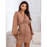 Edoti Women's mini dress with wide straps and v-neck ROSE DL Cene