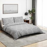  Set posteljine za poplun sivi 200x220 cm pamučni | shoptok.hr
