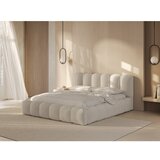 Micadoni Krem tapecirani bračni krevet s prostorom za odlaganje s podnicom 180x200 cm Lupine – | shoptok.hr