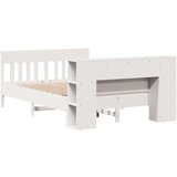 vidaXL Knjižna postelja brez vzmetnice bela 150x200 cm trdna borovina | Shoptok.si