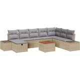  Sjedeća garnitura za vrt 9 kom. Bež poliratan 319 x 209 x 85 cm | shoptok.hr