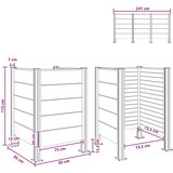  Ograda za kante za smeće Smeđa 85 x 85 x 115 cm Aluminij i WPC | shoptok.hr