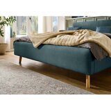 Meise Möbel Modra/siva oblazinjena zakonska postelja s prostorom za shranjevanje z letvenim dnom 160x200 cm Mattis – | Shoptok.si