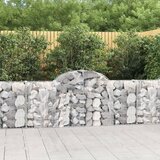  Obokane gabion košare 7 kosov 200x30x80/100 cm cinkano železo Cene