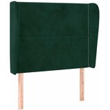  Uzglavlje s ušima tamnozeleno 103x23x118/128 cm baršunasto | shoptok.hr