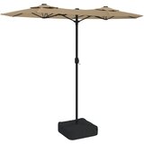  Dvostruki vrtni suncobran smeđesivi 316 x 145 cm | Eponuda.com