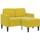 SOFA 2-sedežni kavč z ležiščem v obliki črke L rumena 125 cm žamet, (21749681) | Shoptok.si