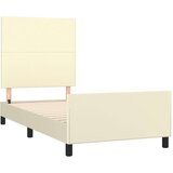  Posteljni okvir z vzglavjem krem 80x200 cm umetno usnje, (20904402) | Shoptok.si