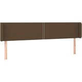  Vzglavje z ušesi temno rjavo 163x16x78/88 cm blago, (20735559) | Shoptok.si