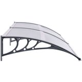  Nadstrešnica za vrata siva i prozirna 200 x 80 cm PC | shoptok.hr
