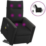 Maison Chic Električni masažni naslanjač - Relax naslanjač s funkcijo vstajanja črn, (22042535) | Shoptok.si