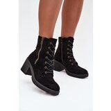 Boto Insulated Women's Ankle Boots with Laces and Zippers Black Paressa | Eponuda.ba