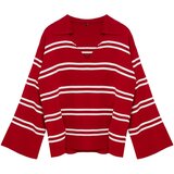 Trendyol Curve Red Striped Knitwear Sweater | shoptok.hr