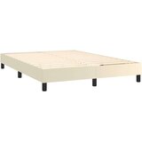  Boxspring - Krevet s oprugama i madracem krem 140 x 190 cm od umjetne kože - Krema 140 x 190 cm Gladak dizajn | shoptok.hr