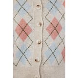 Trendyol Stone Soft Textured Diamond Patterned Jacket-Looking Knitwear Cardigan | ePonuda.com