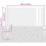  Ograde 11 kom U-kanal 60 cm od pocinčane čelika Šesterokutna ograda 0 6x50 m od pocinčane čelika | shoptok.hr