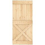  Klizna vrata 95 x 210 cm Čvrsta borovina (neobrađena) | shoptok.hr