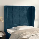  Uzglavlje s ušima tamnoplavo 93x23x118/128 cm baršunasto | shoptok.hr