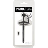 Penis Plug silikonski uretralni dilatator s glans prstenom (0,6 mm) - crni | shoptok.hr