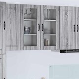  Zidni stakleni ormarić 2 pcs Siva Sonoma 40 x 31 x 80 cm | shoptok.hr