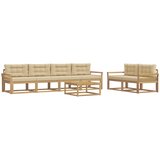  Set vanjskih sofa 6 kom. Bijela i bež | shoptok.hr