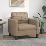  The Living Store Fotelj kapučino 60 cm umetno usnje - Enosed, (21445345) Cene