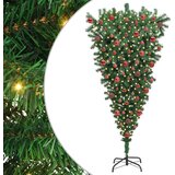 vidaXL Navrtni umetni božični drevo s setom kroglic Zelena 180 cm PVC | Shoptok.si