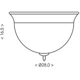 Brilagi Plafonsko svetlo FRESCO 2xE27/40W/230V Ø 28 cm sjajni hrom | Eponuda.com