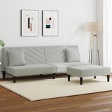 vidaXL 2-dijelni set sofa s jastucima svjetlosivi baršunasti | shoptok.hr