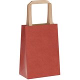  Papirnate vrećice 250 kom s ručkama crvene 15x8x21 cm | shoptok.hr