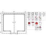 Male kuće Drvena vrtna kućica BIDASOA 500 × 400 cm – bez završnog krovnog pokrova | shoptok.hr