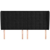 Uzglavlje s ušima crni 203x23x118/128 cm baršunasti Cijene