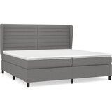  Krevet s oprugama i madracem tamnosivi 200 x 200 cm od tkanine | shoptok.hr