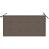  Klop s taupe blazino 112 cm trdna tikovina | Shoptok.si