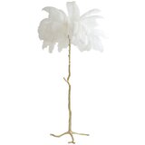 Light & Living Bijela/u zlatnoj boji stojeća svjetiljka sa sjenilom od perja (visina 180 cm) Feather – | shoptok.hr