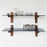 Kalune Design Rjave steklene police v kompletu 2 ks 85 cm Villy – | Shoptok.si