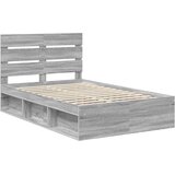  Krevetna konstrukcija s uzglavljem Siva Sonoma 120 x 190 cm | shoptok.hr
