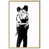  Plakat - Kissing Coppers 29.7x42 Zlatni okvir | shoptok.hr