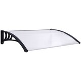  Nadstrešnica za vrata crna i prozirna 120 x 80 cm PC | shoptok.hr