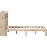 vidaXL Krevet s regalom za knjige bez madraca 140x200 cm od borovine | shoptok.hr
