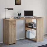 MID.YOU Kotna Pisalna Miza Linzia, Barva Hrasta | Shoptok.si