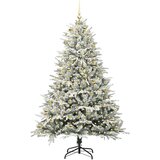 vidaXL Umjetna predsvetljena božićna jelka s kompletom kroglica Zelena | Shoptok.si