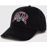 Hollister Co. Bombažna bejzbolska kapa črna barva