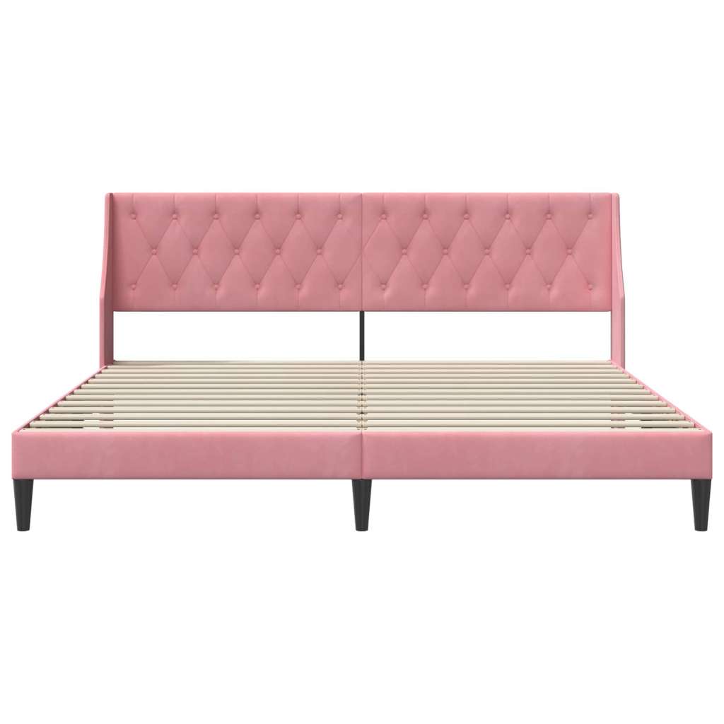  Okvir za krevet Ružičasta 200 x 200 cm Baršun - Ružičasta 200 x 200 cm | shoptok.hr