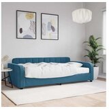 vidaXL Dnevna postelja z vzmetnico modra 100x200 cm žamet Cene