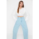 Trendyol X Sagaza Studio White Crop Detailed Poplin Shirt | shoptok.hr