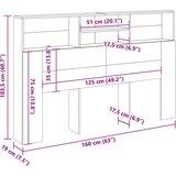 vidaXL Vzglavna omarica starinski les 160x19x103,5 cm inženirski les | Shoptok.si